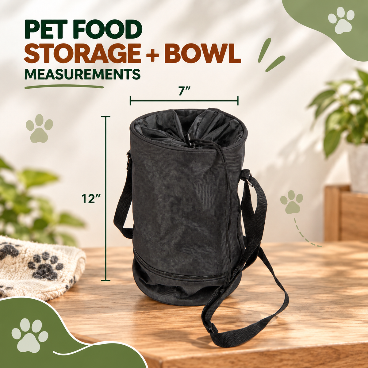 Portable Pet Food Storage Bag