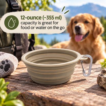 2-Pack Collapsible Pet Travel Bowls
